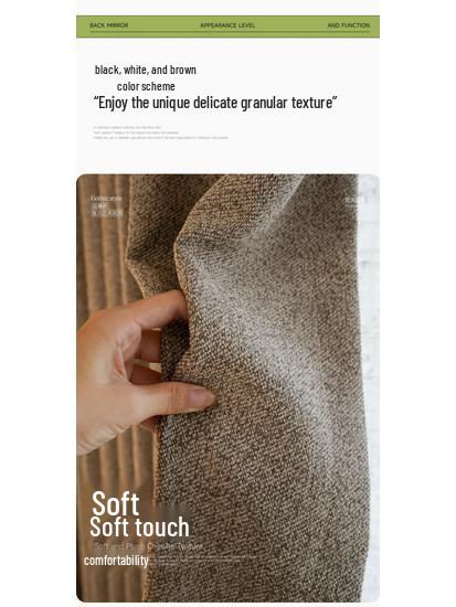 Pre-owned Wind Cotton Linen Chenille Curtains, Double-Sided Jacquard, Full Blackout for Bedroom or Living Room.