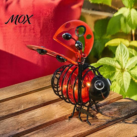 Weatherproof Garden Bee Lamps Solar Powered Hanging Lights, Metal Bouncy Spring Ornaments, Whimsical Yard Decorations IP65 Waterproof Fairy Lights for