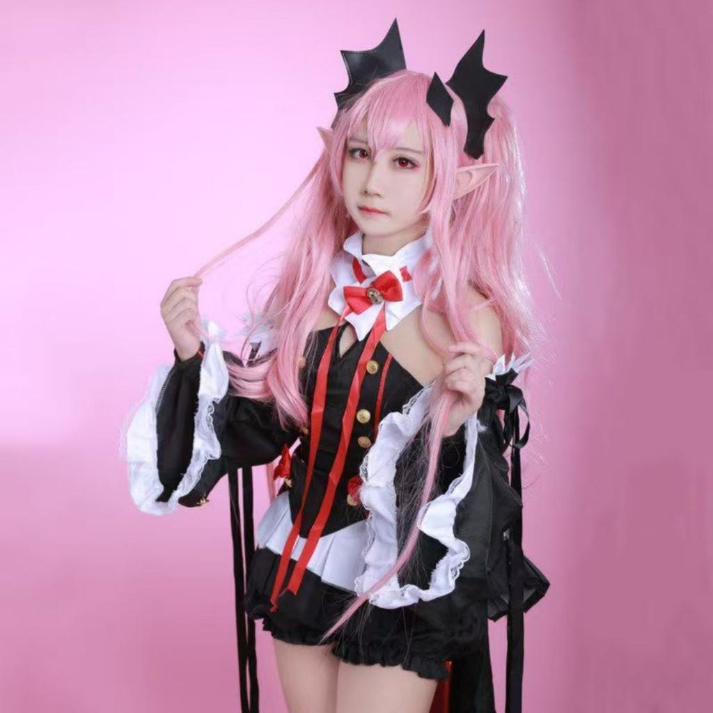 Серафим Конца Owari no Seraph Krul Tepes Косплей Костюм Униформа Парик Косплей Аниме Ведьма Вампир Хэллоуин Костюм Для Женщин
