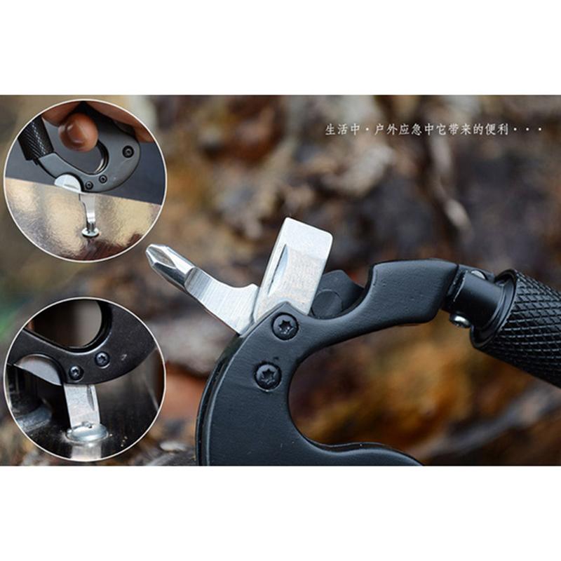 Многофункциональный алюминиевый туристический нож-карабин, брелок-клипса с открывалкой для бутылок для активного отдыха