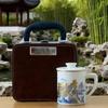 Office ceramic tea separation suet jade filter with lid cup souvenir business gift
