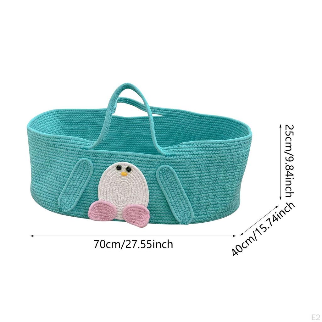 Корзина для пеленания младенцев легкая Moses для новорожденных Nursery Travel Blue