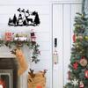 Christmas Tree, Snowman, and Reindeer Metal Wall Art - Outdoor Plaque and Indoor Wall Hanging Decor | Festive Holiday Sign
