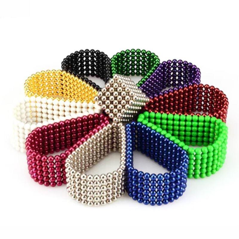 Разноцветные неодимовые магнитные шарики 5 мм развивающая игрушка творческий эксперимент магниты