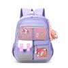 Lightweight Nylon Student Backpack With Color Blocked Design For Young Children
