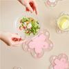 1PC Cherry Blossom Coaster Tea Cup Mat Kawaii Flower Shape Placemat Heat Resistant Table Mats Mug Protector Pad Drink Cup Mat