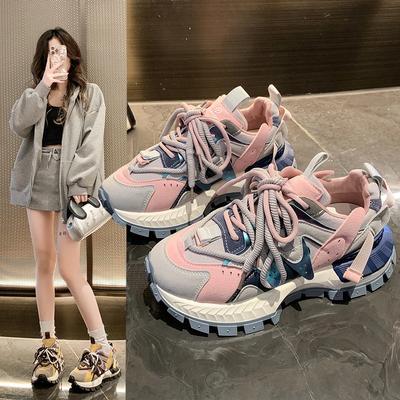 Модные дизайнерские женские кроссовки 2024 года, новые корейские модные женские туфли на платформе, повседневная и универсальная студенческая обувь Zapatos De Mujer