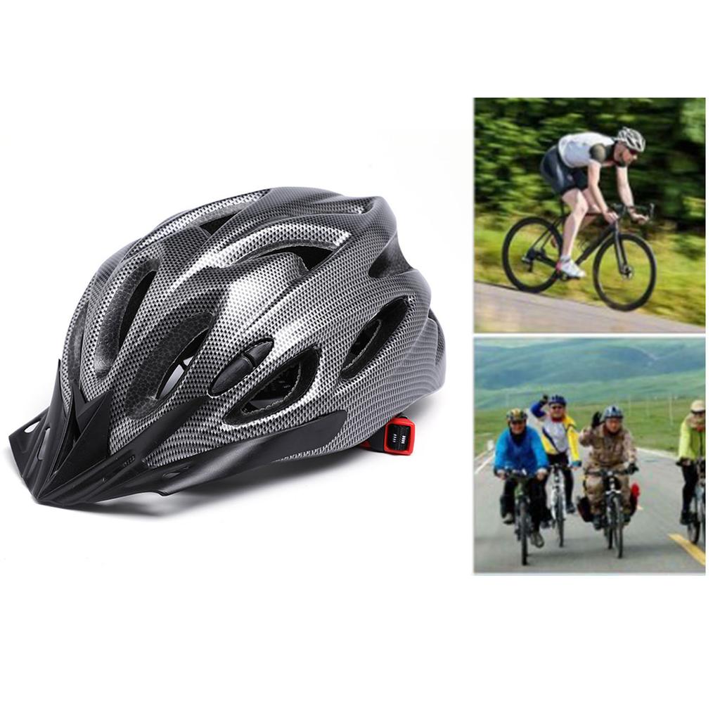 Bike Helmet Head Protection Safety Helmet EPS PC Cycling Riding Accessory for Men Women Carbon
