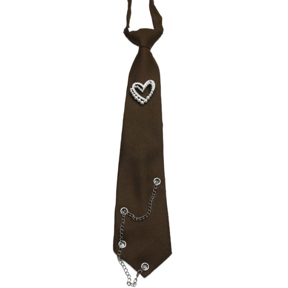 Black Long Necktie Korean Style Shirt Tie Temperament Love Heart Tie  Performance