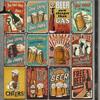 COLD BEER Signs Metal Plaque Beer Cheers Up Vintage Posters For Man Cave Bar Pub Club Tin Plate Art Wall Stickers Home Decor