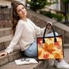 Autumn Maple Leaf Printed Tote Bag for Daily Use Portable Casual Women's Handbag Perfect for Shopping Outings