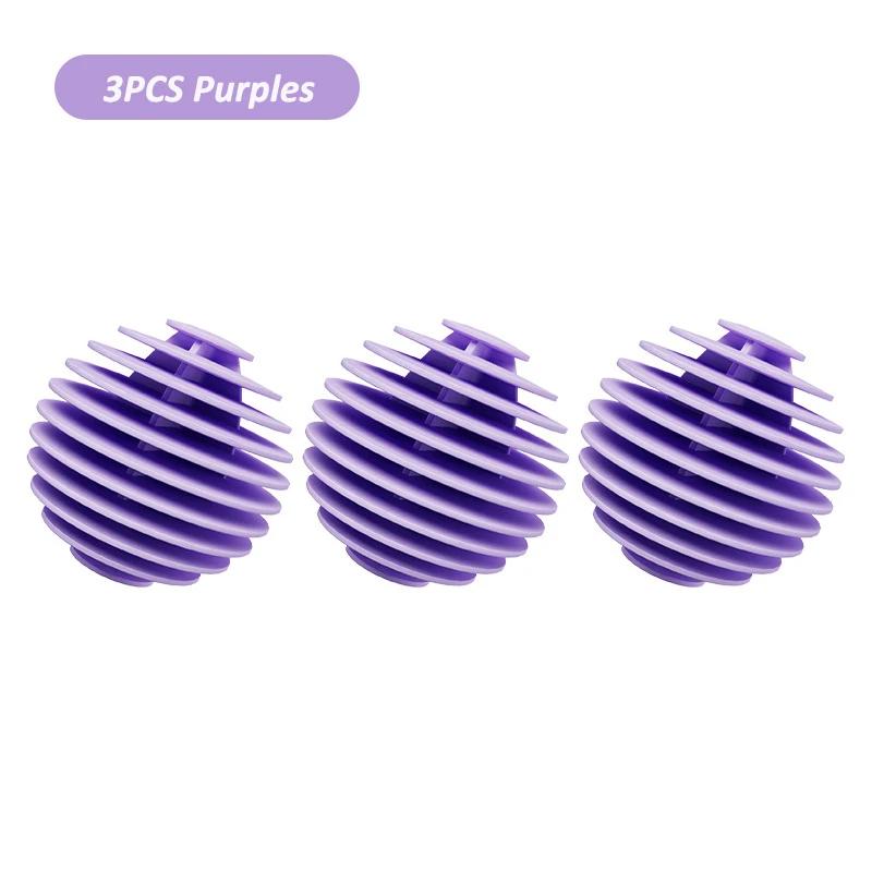 3PCS Reusable Magic Laundry Balls – TPR Soft Anti-Tangle Clothes Cleaning Tools for Washing Machines and Dryers KTY