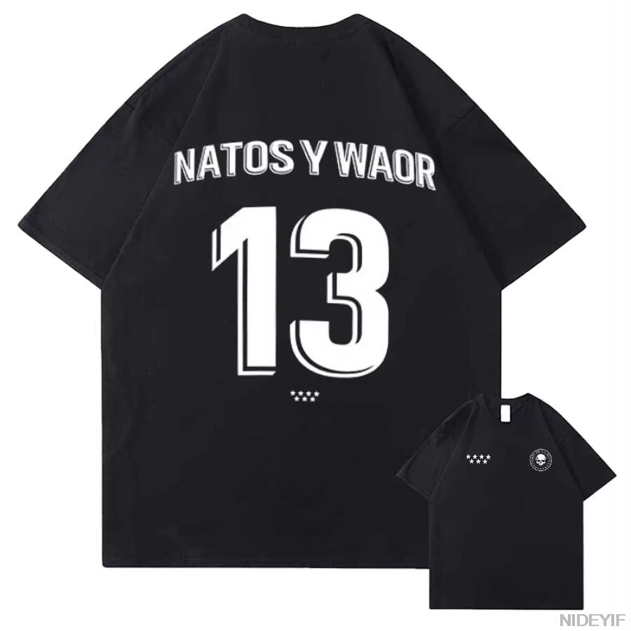 NATOS WAOR Merch 2026 Tour T Shirt for Men Women Hiphop Streetwear Oversized Tops Cotton T-Shirt NW5
