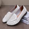 Женские дышащие пенни-лоферы из искусственной кожи на плоской подошве с квадратным носком. Летняя обувь с отверстиями. Удобная прогулочная обувь без шнуровки. Женская рабочая прогулочная обувь.