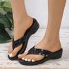 Fashion 2024 Women Sandals Soft Bottom Summer Shoes for Women Wedge Heels Sandalias Mujer Beach Slippers Women Flip Flops Summer Sandals