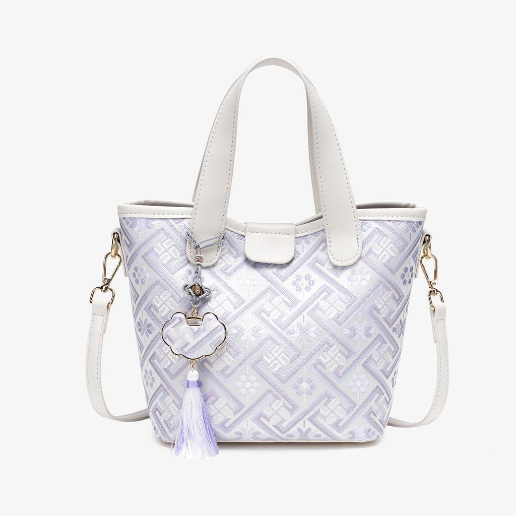 Ethnic style tote bag large-capacity commuter shoulder handheld women's bag high-end national style mother bag