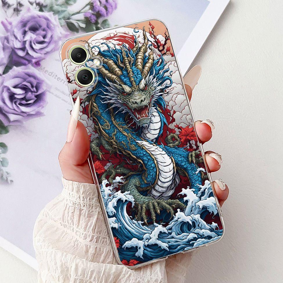 Чехол для Samsung A05 Прозрачный Милый Кот Модный Цветочный Крутой Расписной Задний Чехол Для Телефона Samsung Galaxy A05 SM-A055F SM-A055M