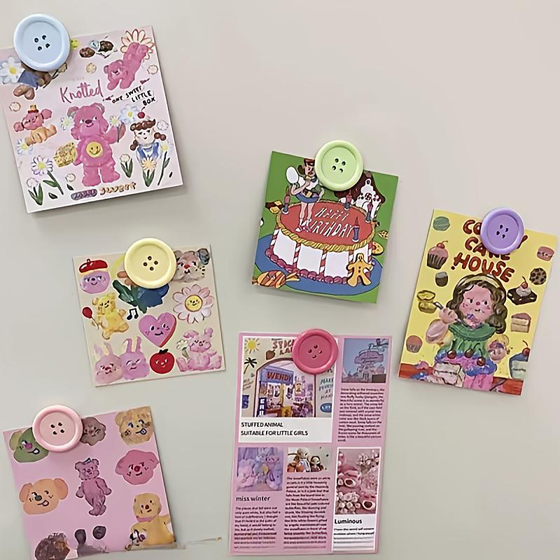 Набор цветных магнитов на холодильник 6/12 шт. Украшение для дома Пластиковая наклейка на холодильник Корейский стиль 3 см