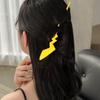Creative Yellow Tail Cute Lightning Hair Stick Hairpin Personality Anime Pikachu Tail Hair Clip For Women Girls Hair Accessories