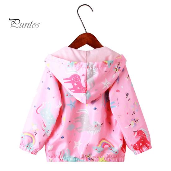Пальто для девочек, детский плащ с капюшоном и длинными рукавами, с эластичными манжетами, солнцезащитная ветрозащитная куртка на молнии