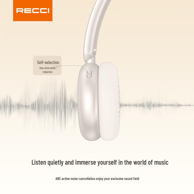 Беспроводные накладные наушники Recci REP-W95 с шумоподавлением