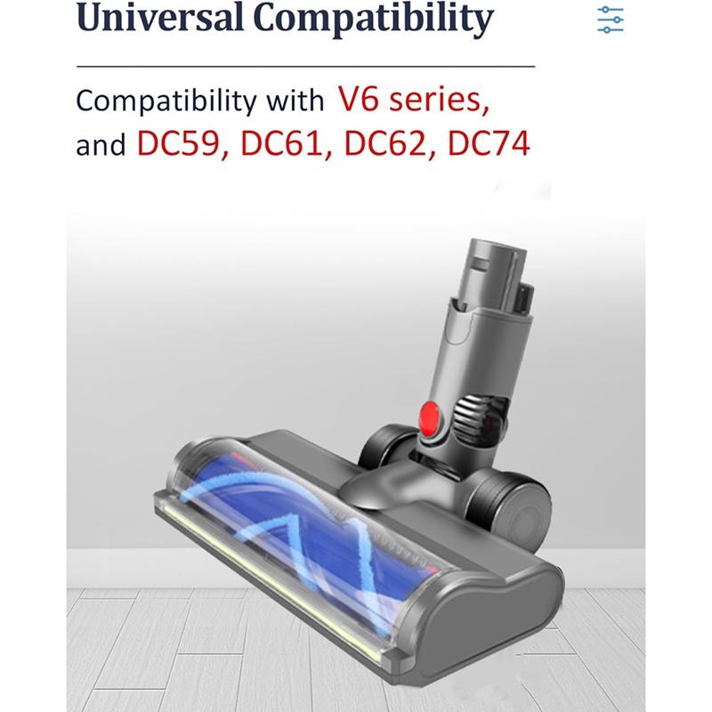 Насадка-щетка с прямым приводом для пылесоса Dyson V6 DC58 DC59 DC62 DC72 со светодиодной подсветкой для пылесоса для пола