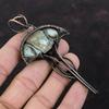 Подвеска из ларимара, обернутая медной проволокой, ювелирные изделия из драгоценных камней ларимара, дизайнерская подвеска ручной работы, уникальные ювелирные изделия из медной проволоки, подарки на помолвку