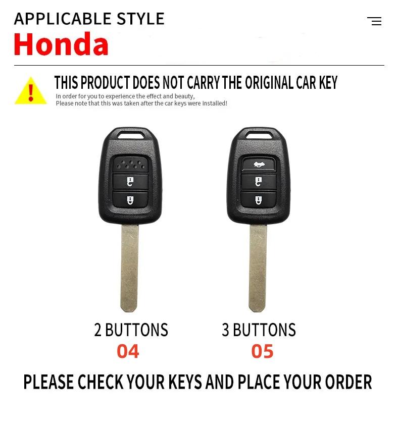 Leather Smart Key Bag Car Remote Key Case Cover Shell Protector For Honda Accord CIVIC CRV Jazz HR-V HRV 2013 2014 2015 2016 LV4
