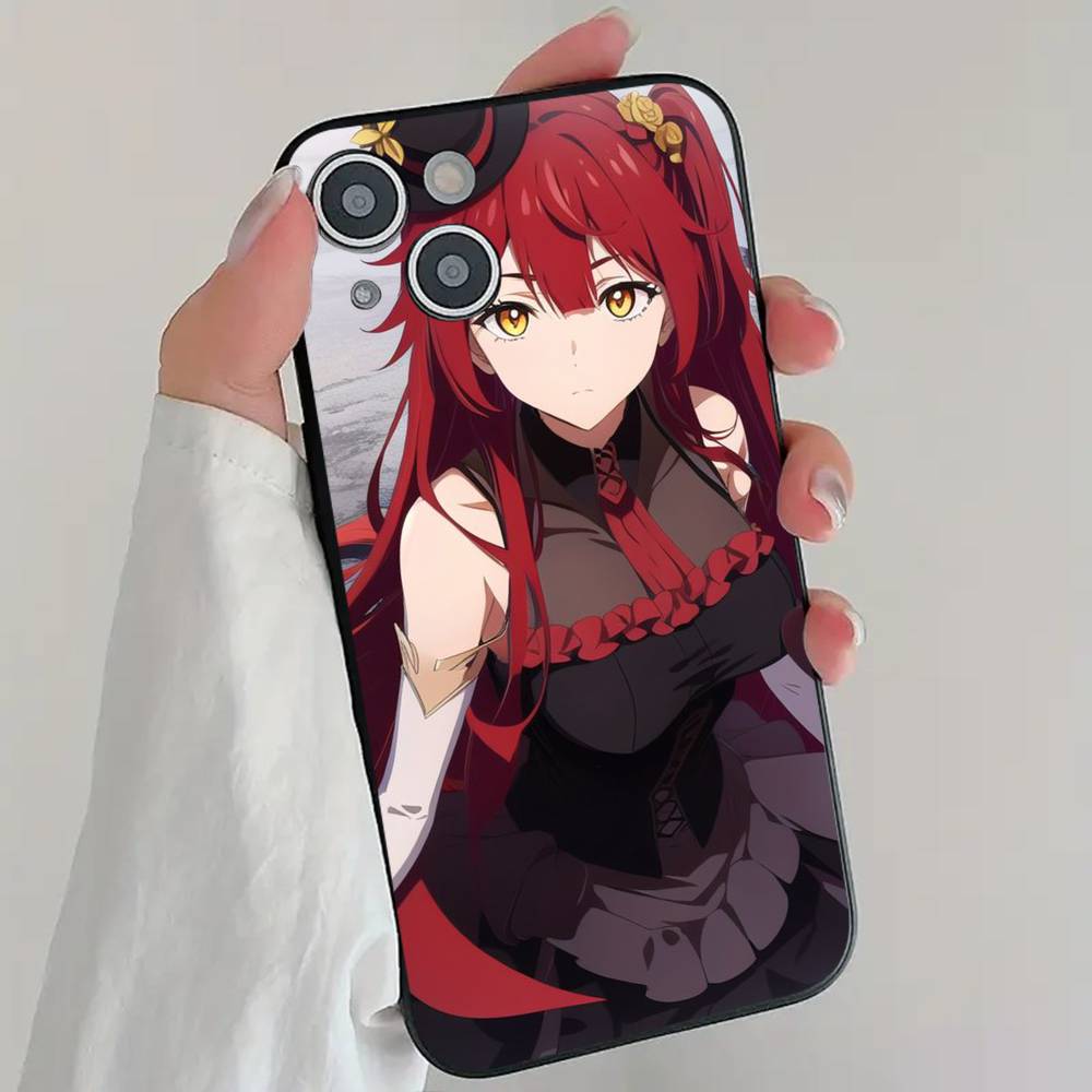 E-Erii Uesugi Nono Anime D-Dragon R-Raja Phone Case Cool Black Silicone Soft For IPhone 16 15 14 13 12 11 X XR Plus Pro Max Plus