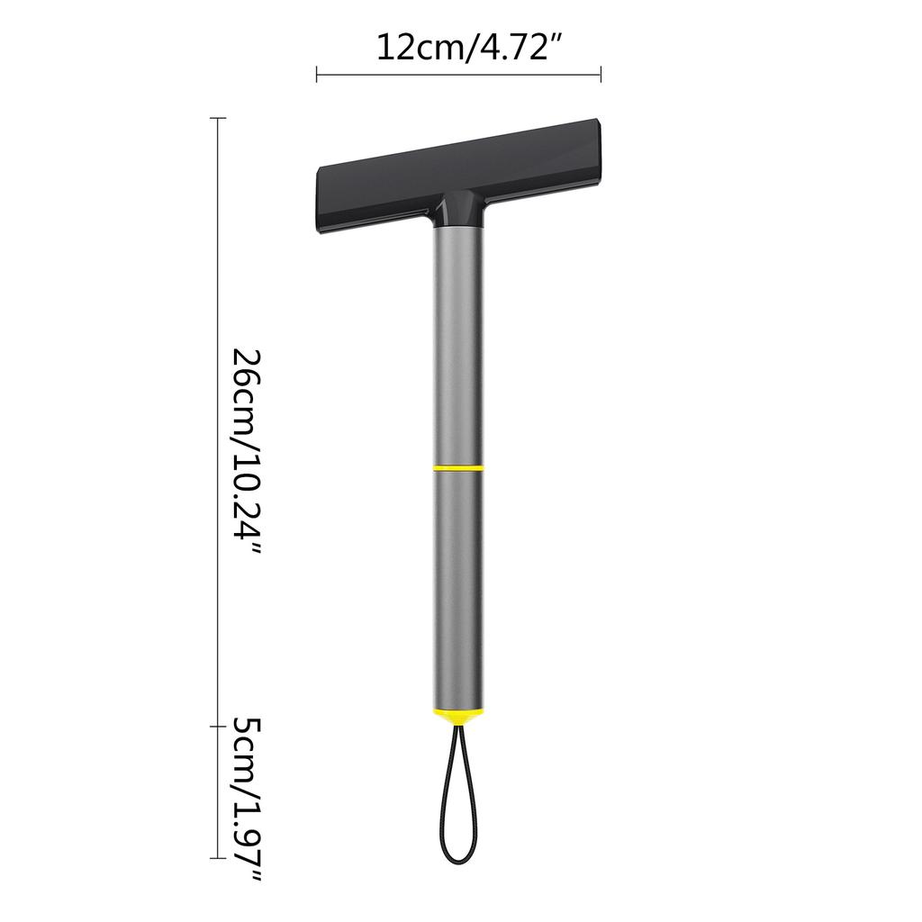 Snow Broom Ice Scraper with Soft No-Scratch TPU Head 10inch Long Handle Winter Windshield Ice Breaker