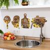 Модные Водонепроницаемые Английские Наклейки на Посуду Милые DIY Кухонные Наклейки на Стену Самоклеящиеся Мультяшные Наклейки с Подсолнухами Спальня