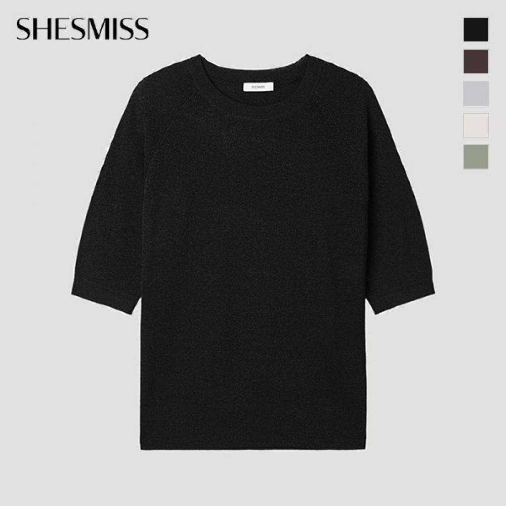 [shs Miss] Круглый вырез горловины реглан полувязаный Sskpop22180