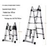 Multi-Functional Aluminum Telescopic Ladder - Herringbone Design, Foldable, Thickened for Household and Large Joint Decoration.