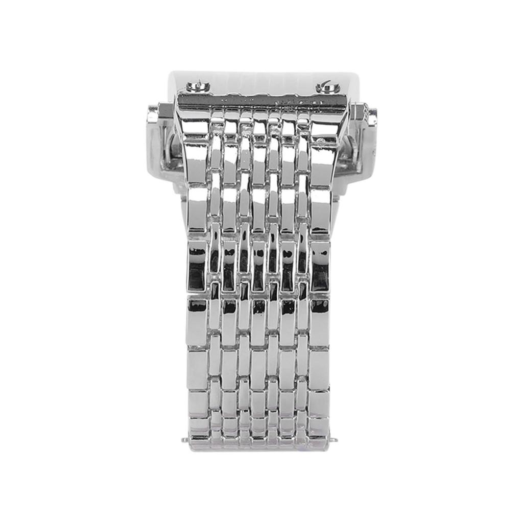 Часы из сплава со светодиодным цифровым дисплеем, быстросъемные, модные мужские часы для повседневного бизнеса, серебристо-синие