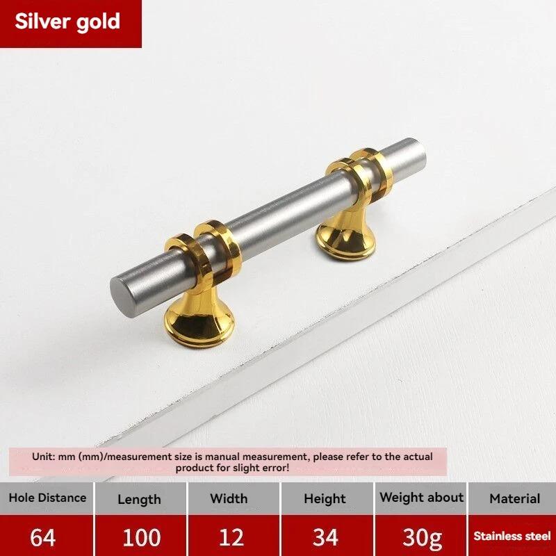 Handles Drawer Cabinet Furniture Kitchen Handles for Cabinet Knob Door Drawer Furniture Kitchen Knob Modern Simple  Silver Black