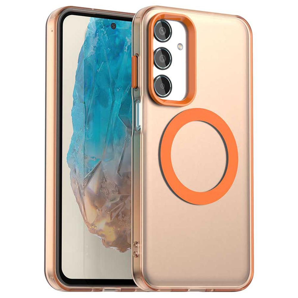 Для Samsung Galaxy M35 5G Чехол Совместимый с MagSafe PC+TPU+PET Противоударный Чехол для Телефона