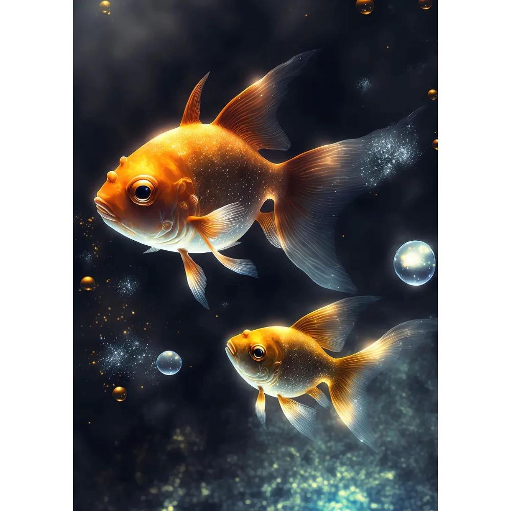 Классические Сюрреалистичные Золотые Рыбки Кои Постеры Рыбы Плавающие Аниме Принты Холст Живопись Настенные Картины Домашний Декор Гостиной