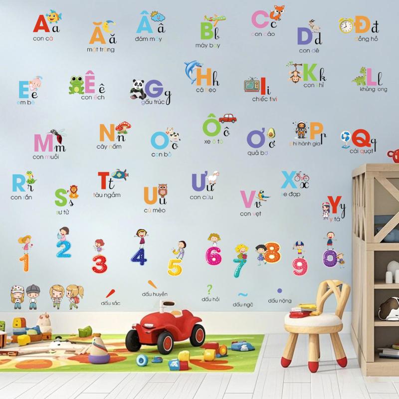 Child-Friendly Vietnamese Alphabet Decals for Vibrant Learning Environment