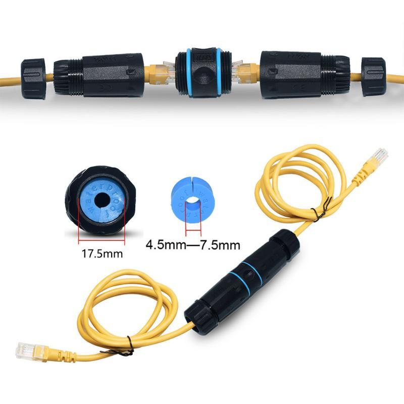 Водонепроницаемый сетевой разъем RJ45 CAT6/CAT6A/CAT7 LAN-штекер для наружной промышленной Ethernet-кабельной проводки