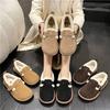 Winter Women Shoes Casual Flat Shoes Moccasins Soft Loafers Women Fashion Comfort Warm Plush Slip On Female Cotton Shoes
