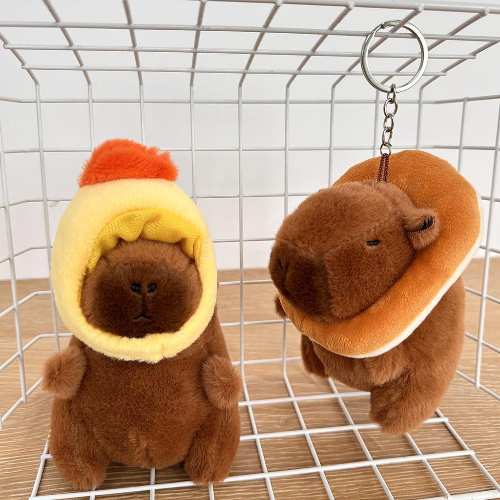 Капибала плюшевый кулон, милая кукла-капибар, тряпичная кукла, брелок, 4-дюймовая кукла-захват