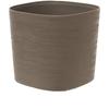 Pot with Water Reserve - GARDEN ID Respect - Taupe 20 X 20 Cm - 100% Household Waste - 100% Recyclable - Structured Surface.