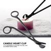 Fashion Semicircular Plating Stainless Steel Candle Heart Clip Wick Trimmer Scissors Tool