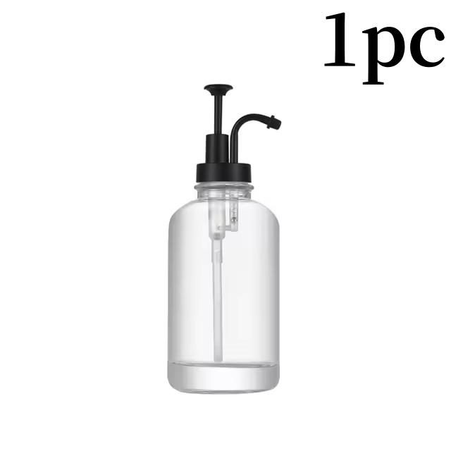 500 мл дозатор стеклянные бутылки многоразового использования сироп кофе прозрачный дозатор бутылка с насосом для бара кухня ванная комната аксессуары