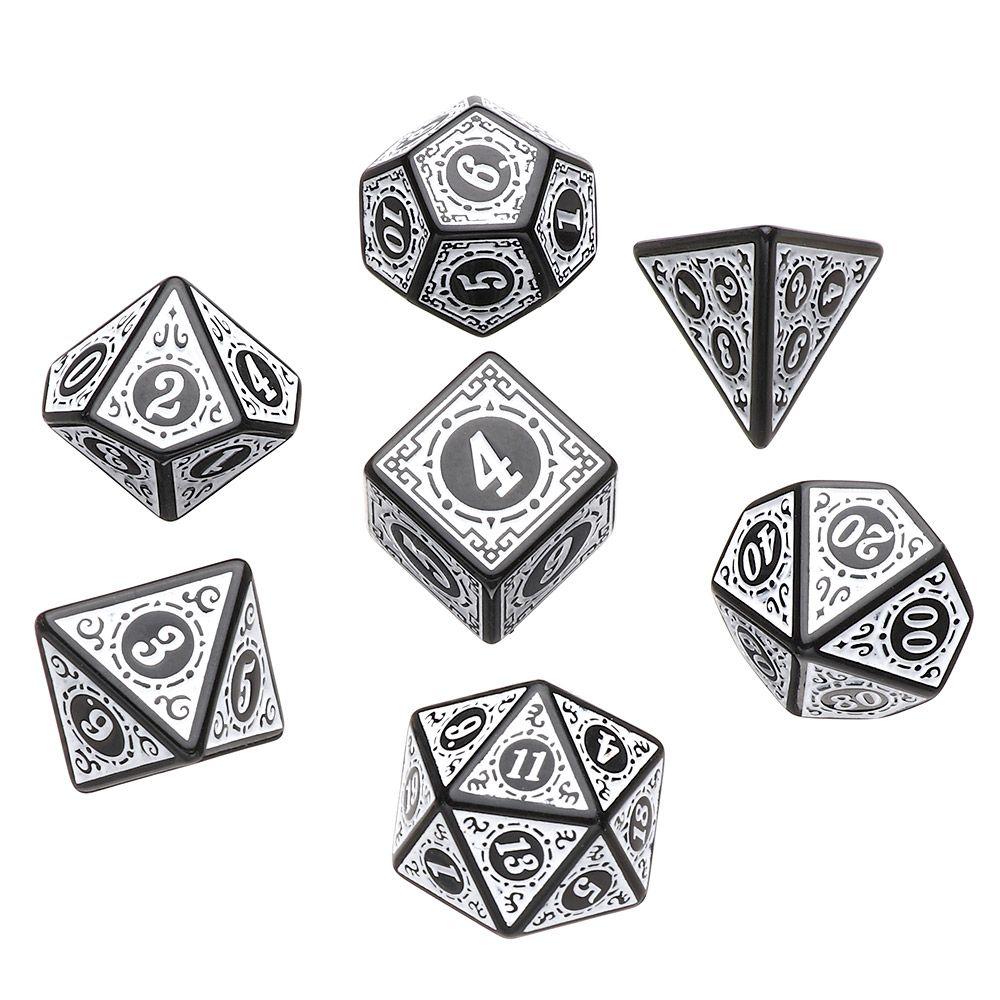 35Pcs Gift 5 Color Polyhedral Game Accessory Dice Set Iidescent Dices