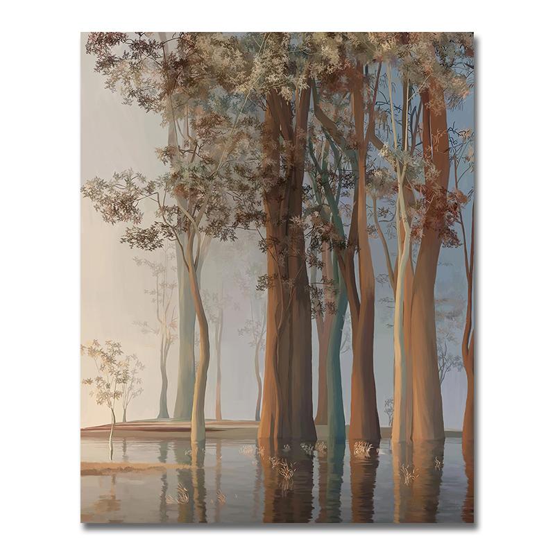 Современная абстрактная картина маслом «Древо жизни», печать на холсте, постеры, красочное дерево, настенная картина для декора гостиной