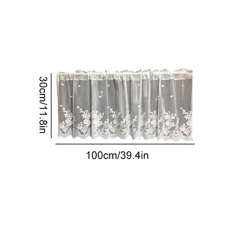 1 шт. занавески для окна кухни плавающие прозрачные белые занавески для окна в европейском стиле кафе ламбрекен кружевные занавески