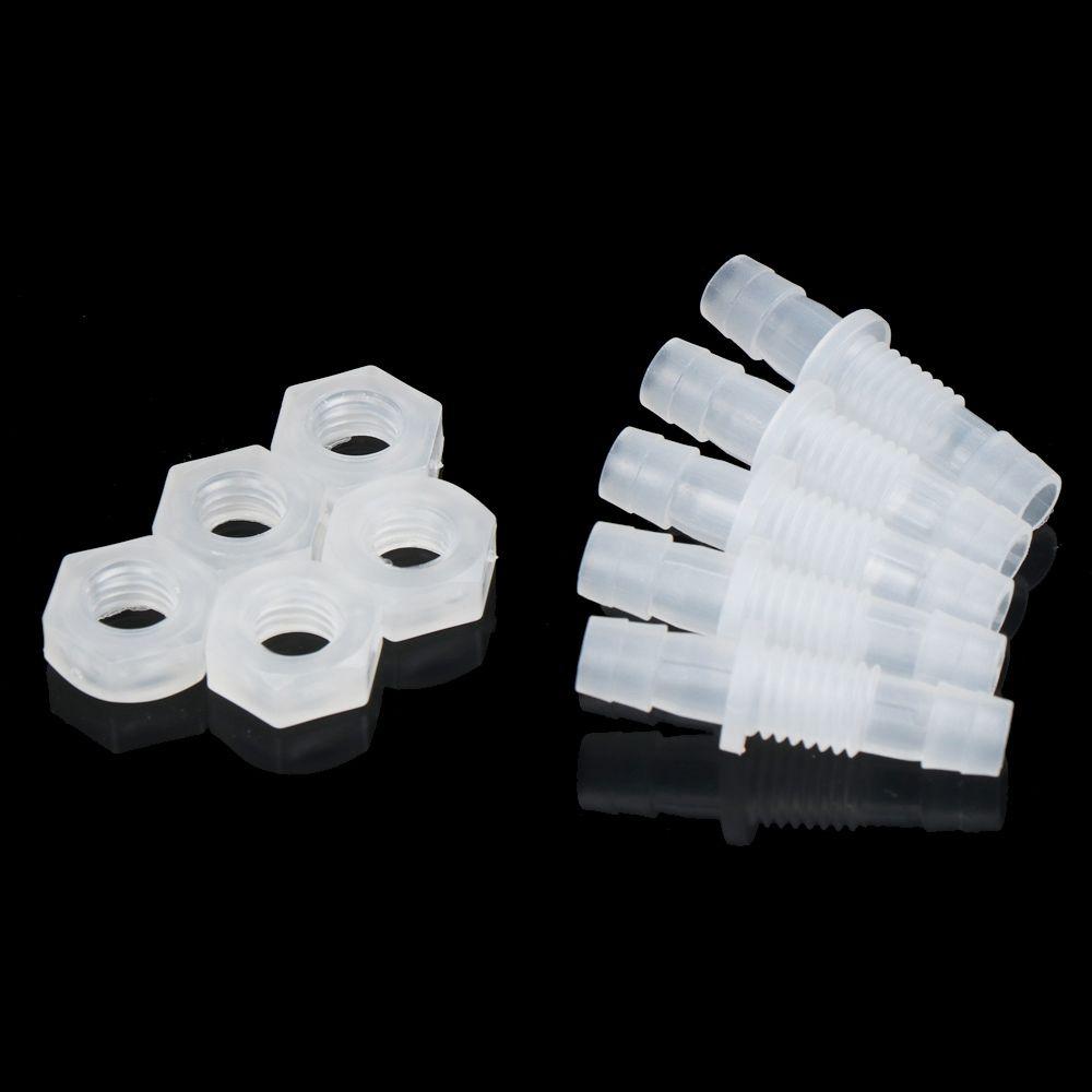 5 шт. 3~8 мм Пагода Соединения Адаптер для воздушного насоса Аквариум Прямые соединители Резьба Шестигранная гайка Шланговые фитинги
