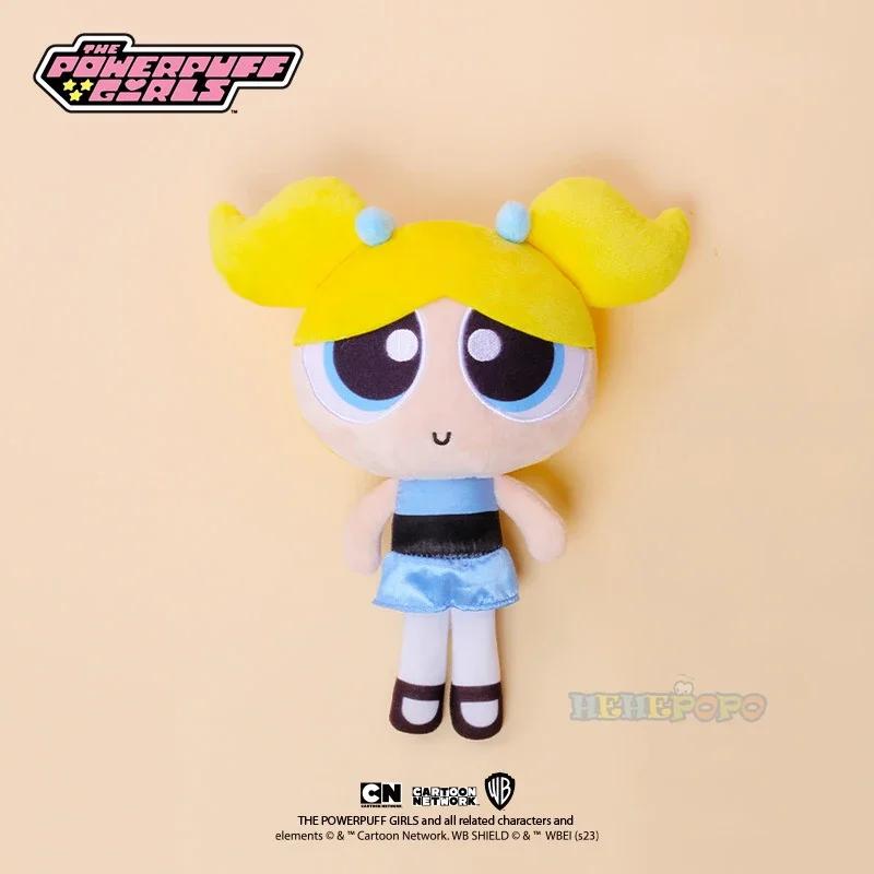 Classic The Powerpuff Girls Buttercup Bubbles Blossom Plush Toy 23cm/35cm, Cute Cartoon Doll Kawaii Peluche