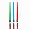 2Pcs Lightsaber Extendable Light-Up Toy Sword RGB Color Telescopic Light Bars with Sound Effect